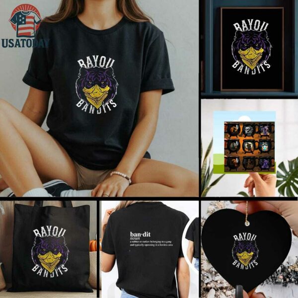LSU Tigers bayou bandits a robber or outlaw belonging to a gang shirt