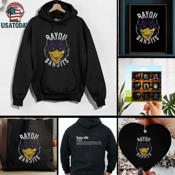 LSU Tigers bayou bandits a robber or outlaw belonging to a gang shirt