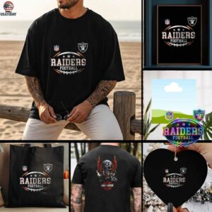Las Vegas Raiders NFL Harley Davidson motorcycle graphic shirt