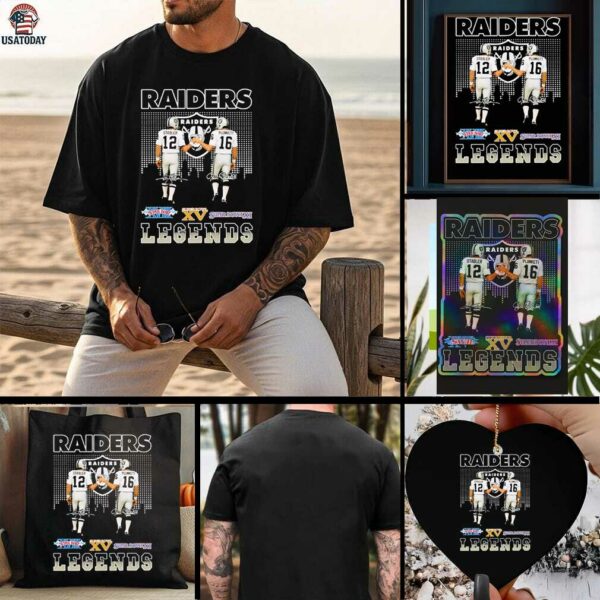 Las Vegas Raiders city Skyline Stabler and Plunkett legends Super Bowl signature shirt