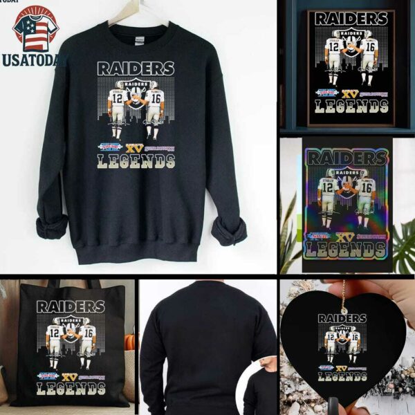 Las Vegas Raiders city Skyline Stabler and Plunkett legends Super Bowl signature shirt