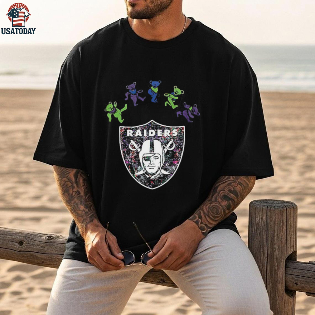 Las Vegas Raiders x Grateful Dead night 2025 bears logo shirt