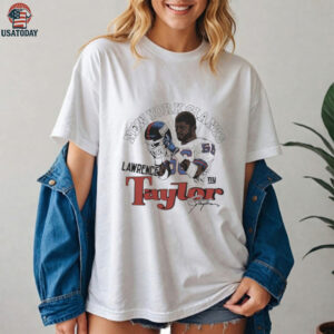 Lawrence Taylor New York Giants player signature caricature shirt