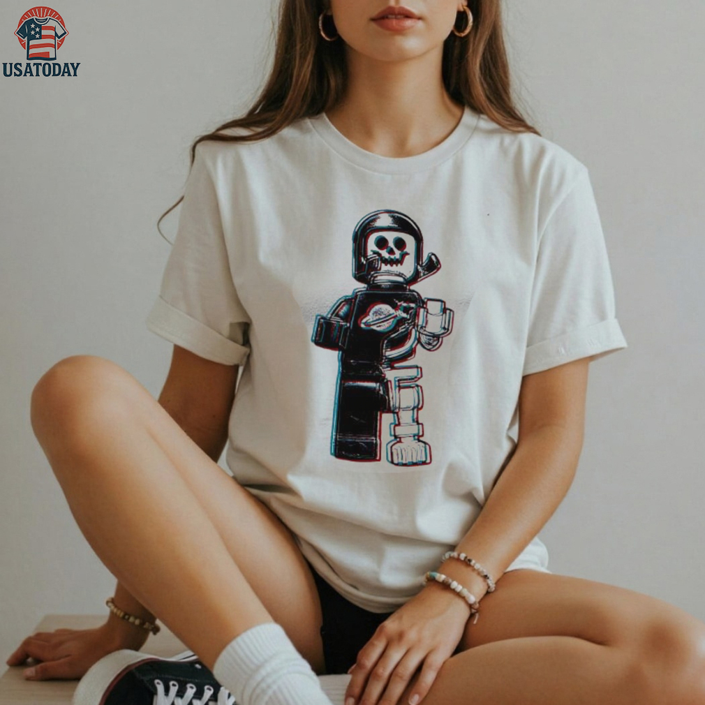 Lego Skeleton Astronaut Anaglyph 3D Effect shirt Lego Skeleton Astronaut Anaglyph 3D Effect shirt