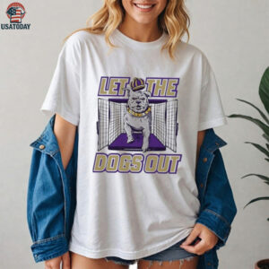 Let The Dogs Out angry king bulldog mascot from a cage shirt