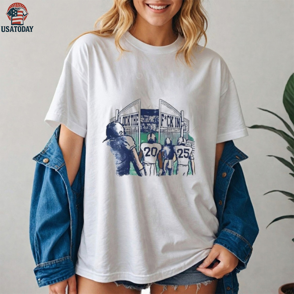 Lock The Fck In football players wualking into a stadium shirt
