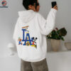 Los Angeles Dodgers Disney cartoon character mashup shirt