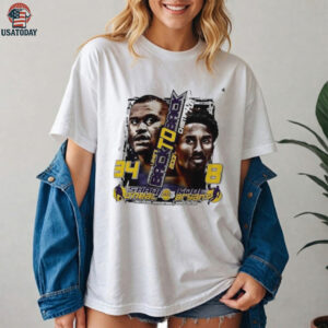 Los Angeles Lakers 34 Shaq 8 Kobe Back to Back 2001 Championship shirt