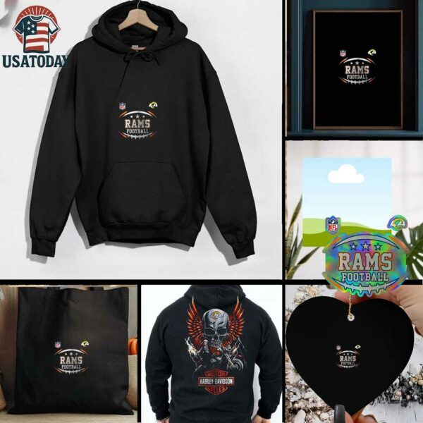 Los Angeles Rams NFL Harley Davidson motorcycle shirt