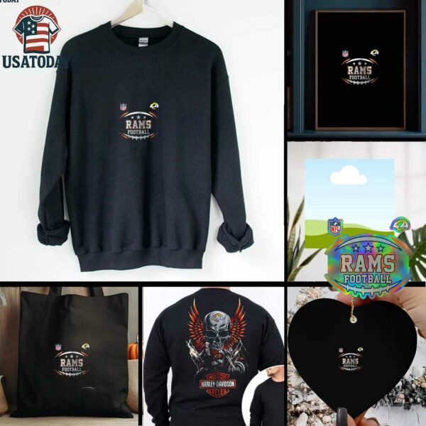 Los Angeles Rams NFL Harley Davidson motorcycle shirt