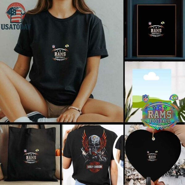 Los Angeles Rams NFL Harley Davidson motorcycle shirt
