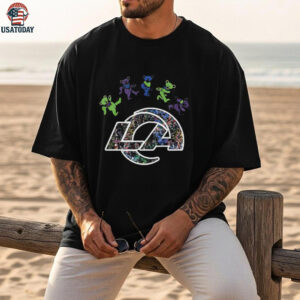Los Angeles Rams x Grateful Dead night 2025 bears logo shirt