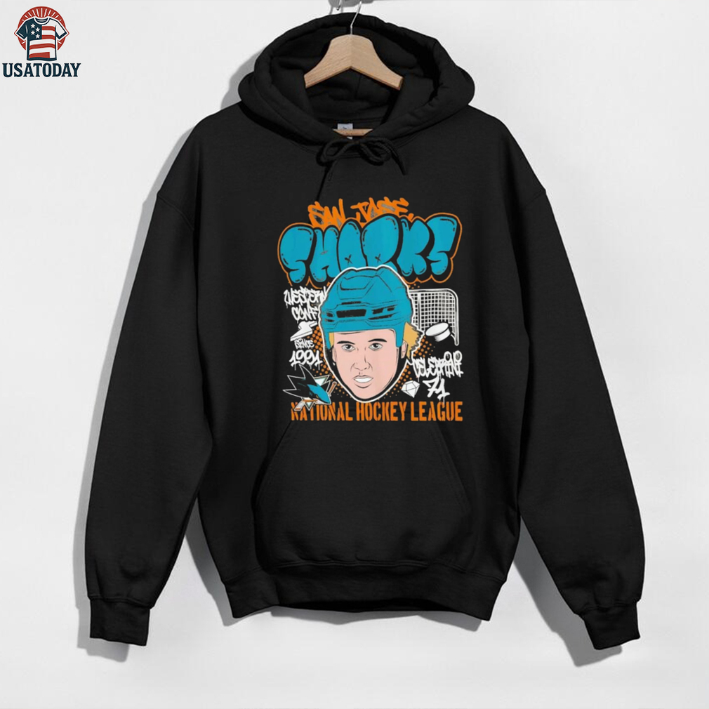 Macklin Celebrini San Jose Sharks Mitchell & Ness Caricature shirt Macklin Celebrini San Jose Sharks Mitchell & Ness Caricature shirt