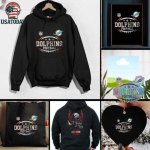 Miami Dolphins NFL Harley Davidson motorcycle graphic shirt