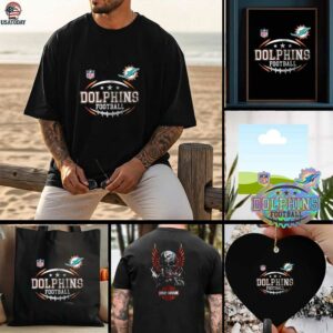 Miami Dolphins NFL Harley Davidson motorcycle graphic shirt