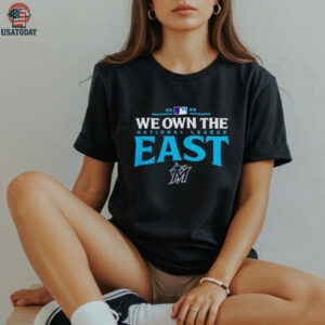 Miami Marlins we own the national league East 2025 MLB division champions shirt