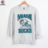 Miami Sucks Miami Dolphins helmet Football NFL 2025 shirt