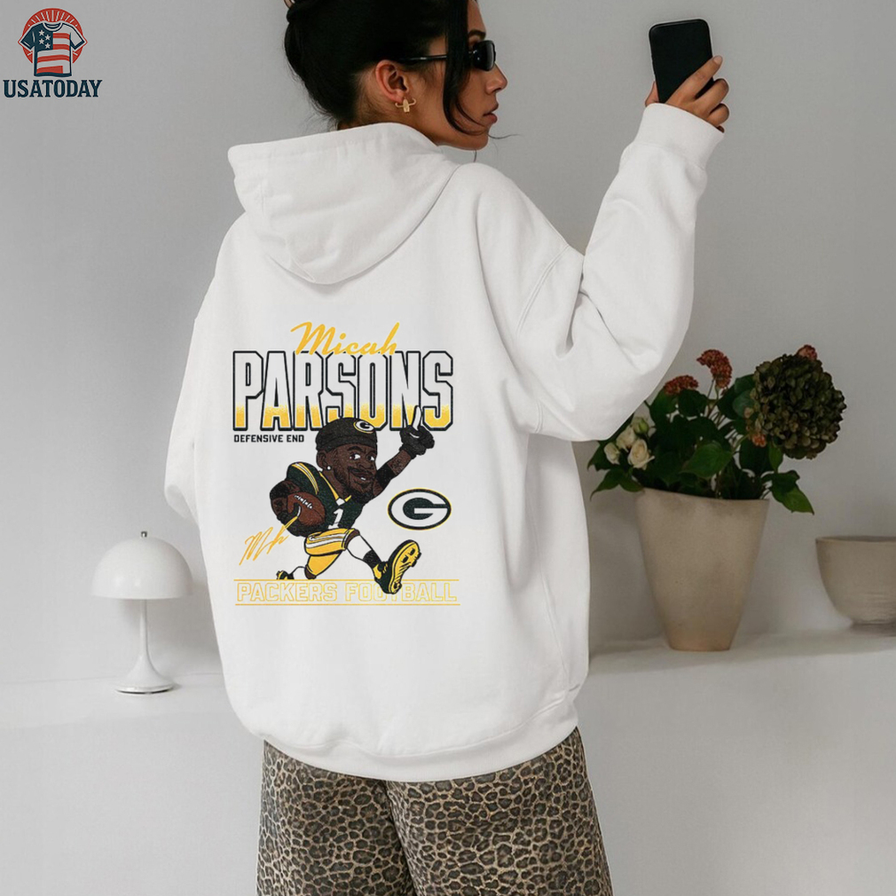 Micah Parsons cartoon Green Bay Packers NFL Football 2025 caricature signature shirt Micah Parsons cartoon Green Bay Packers NFL Football 2025 caricature signature shirt