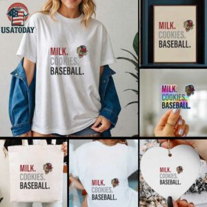 Milk cookies baseball Washington Wild Things logo shirt