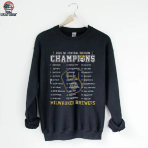 Milwaukee Brewers Back 2 back 2 Back NL Central Division 2025 Champions shirt