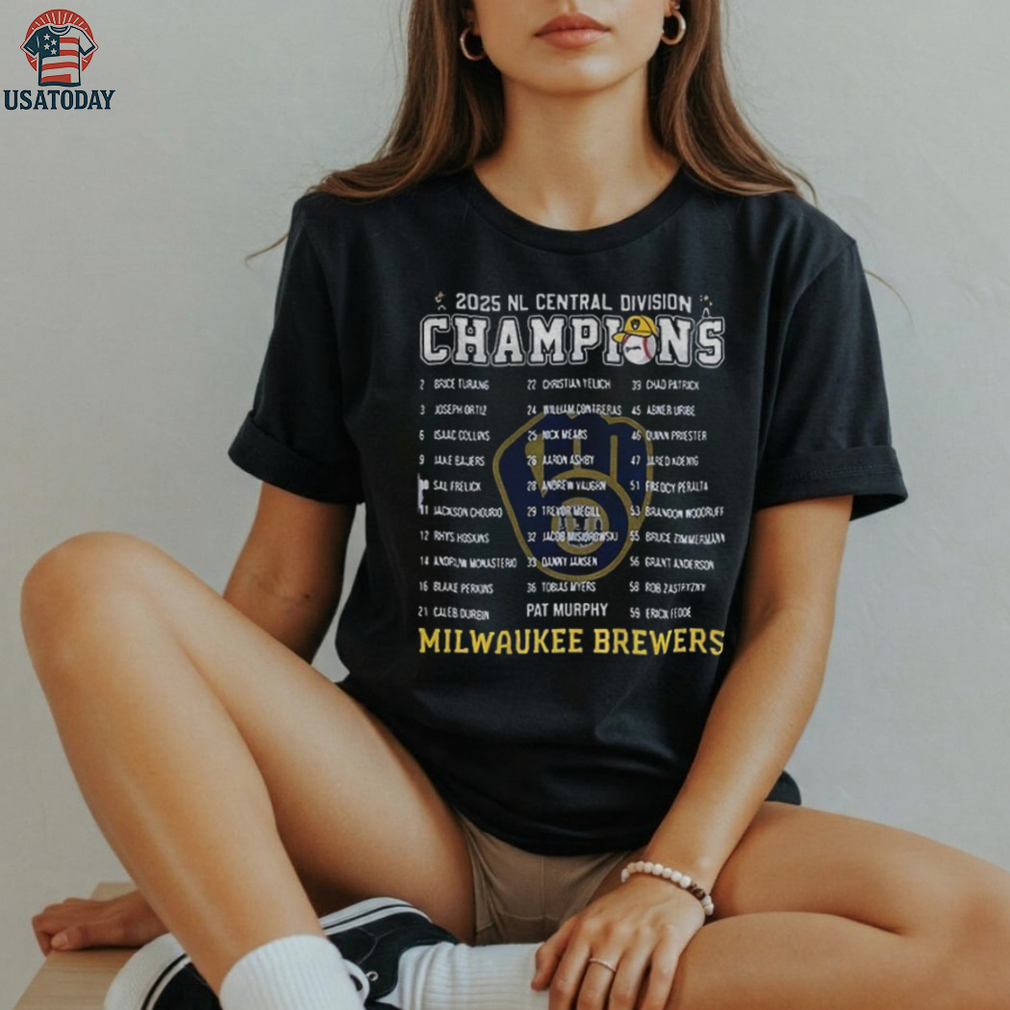 Milwaukee Brewers Back 2 back 2 Back NL Central Division 2025 Champions shirt Milwaukee Brewers Back 2 back 2 Back NL Central Division 2025 Champions shirt