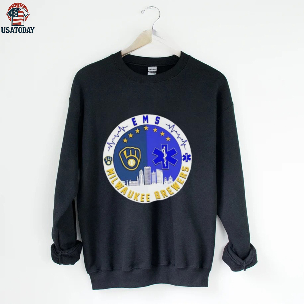 Milwaukee Brewers Heartbeat EMS City Skyline shirt Milwaukee Brewers Heartbeat EMS City Skyline shirt