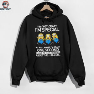 Minion I’m not crazy I’m special no wait maybe I’m crazy one second I have to talk to myself shirt