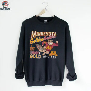 Minnesota Golden Gophers maroon and gold ski u mah est 1851 shirt
