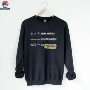 Minnesota Vikings Football NFL normal heartbeat deceased heartbeat heartbeat watching shirt