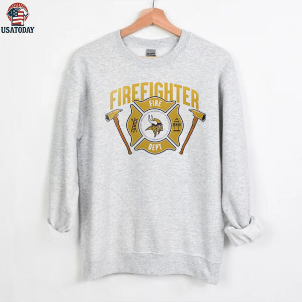 Minnesota Vikings x firefighter appreciation logo shirt