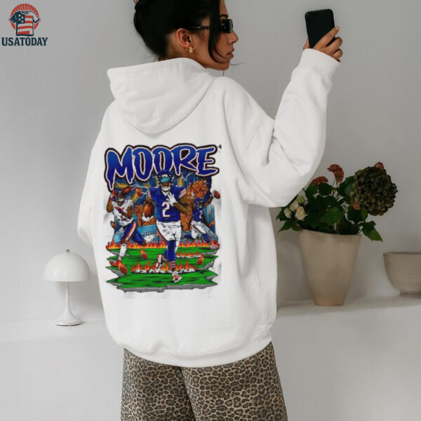Moore Chicago Bears players and bear mascot football shirt
