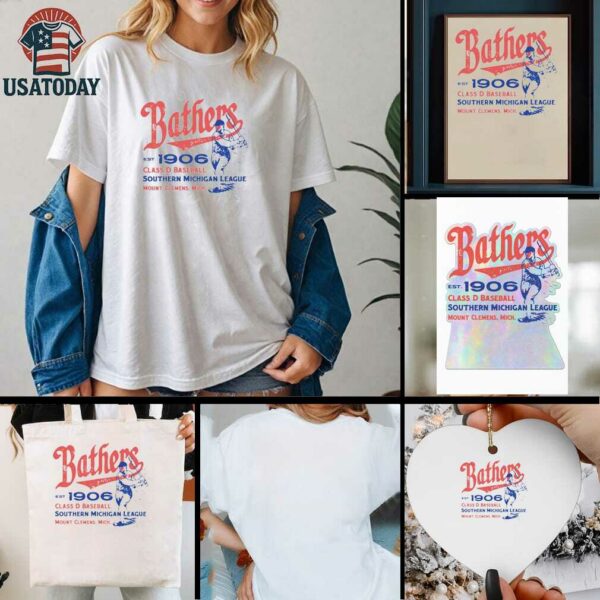 Mount Clemens Bathers 1906 Class D Baseball Southern Michigan League Shirt