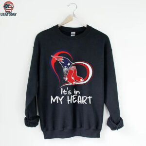 New England Patriot and Boston Red Sox it’s in my heart shirt