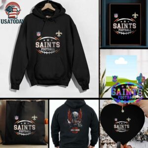 New Orleans Saints NFL Harley Davidson motorcycle graphic shirt