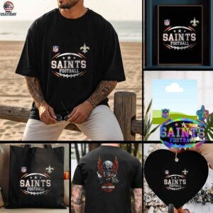 New Orleans Saints NFL Harley Davidson motorcycle graphic shirt