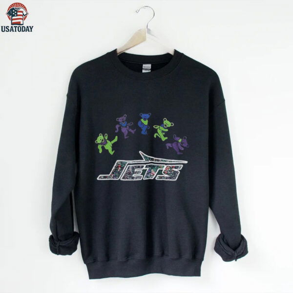 New York Jets x Grateful Dead night 2025 bears logo shirt