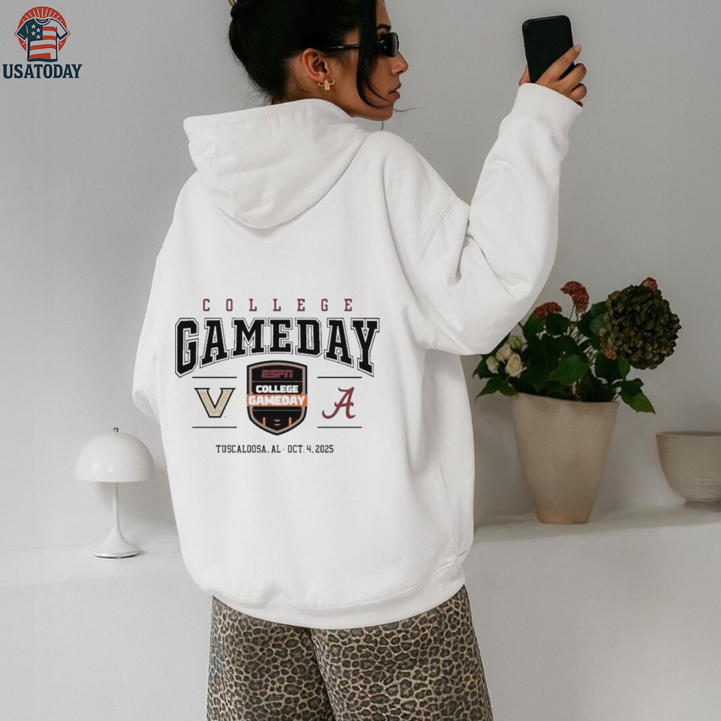 Official Alabama Crimson Tide Vs Vandy Commodores 2025 College Gameday Tuscaloosa, Al Oct 4 Shirt Official Alabama Crimson Tide Vs Vandy Commodores 2025 College Gameday Tuscaloosa, Al Oct 4 Shirt