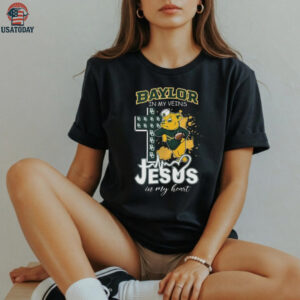Official Baylor Bears Mascot In My Veins Jesus In My Heart 2025 Shirt