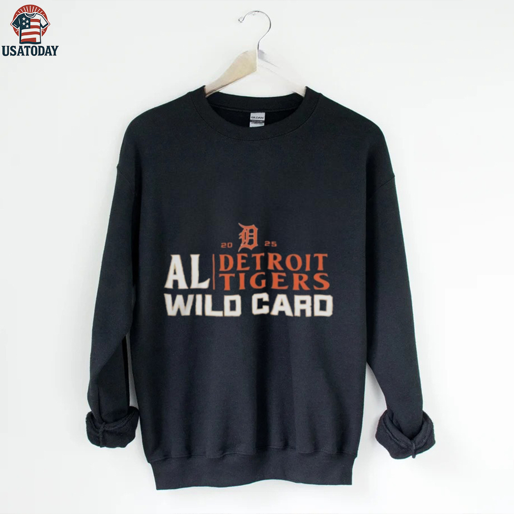 Official Detroit Tigers 2025 AL Wild Card Postseason Celebration Shirt Official Detroit Tigers 2025 AL Wild Card Postseason Celebration Shirt