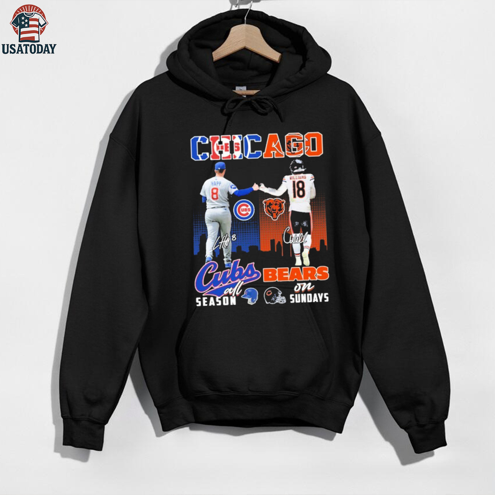 Official Ian Happ X Caleb Williams Chicago Cubs All Season Chicago Bears On Sundays Signatures T shirts Official Ian Happ X Caleb Williams Chicago Cubs All Season Chicago Bears On Sundays Signatures T shirts