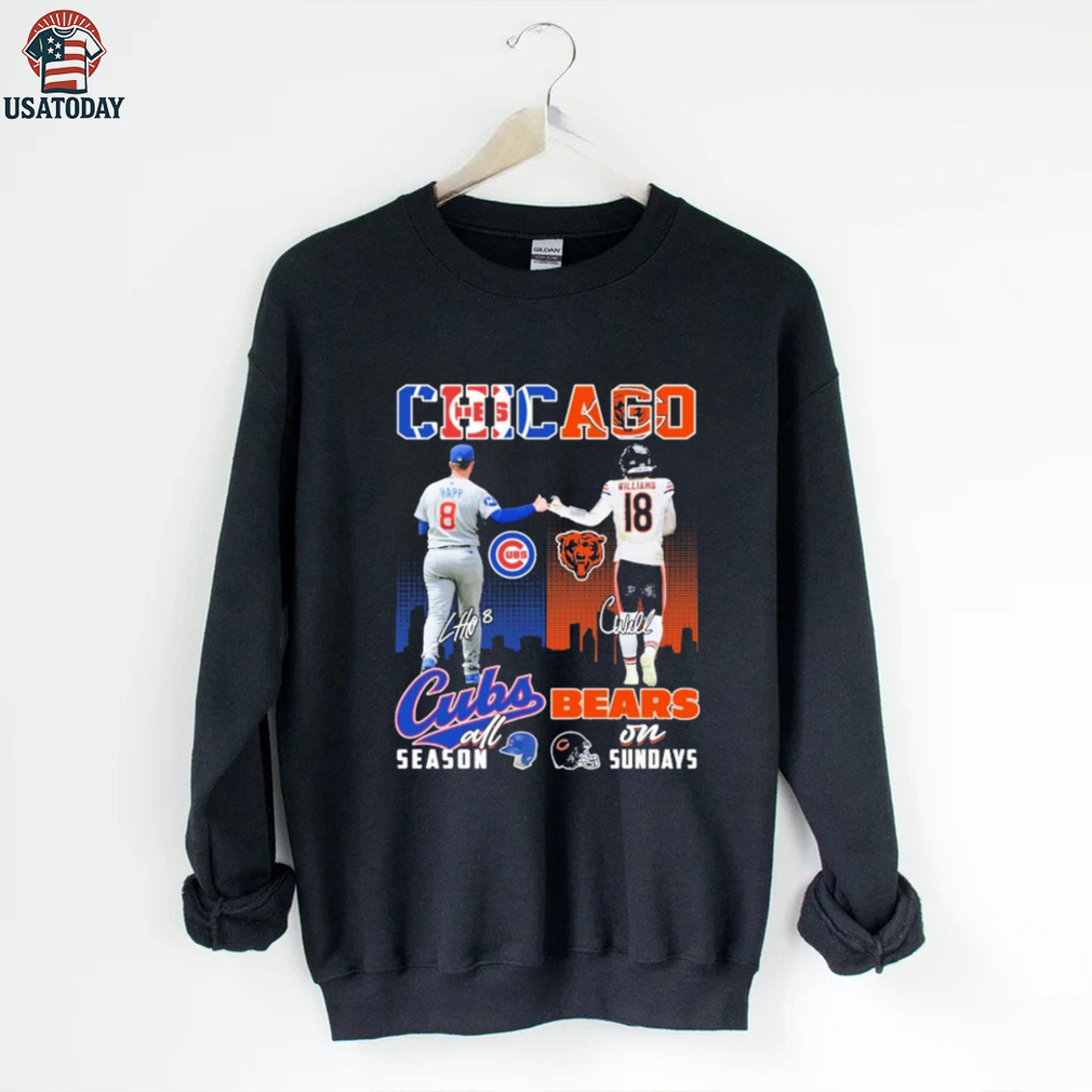Official Ian Happ X Caleb Williams Chicago Cubs All Season Chicago Bears On Sundays Signatures T shirts Official Ian Happ X Caleb Williams Chicago Cubs All Season Chicago Bears On Sundays Signatures T shirts