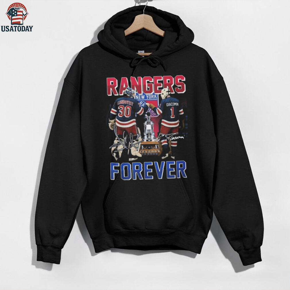 Official Lundqvist And Giacomin New York Rangers Forever Signatures Shirt Official Lundqvist And Giacomin New York Rangers Forever Signatures Shirt