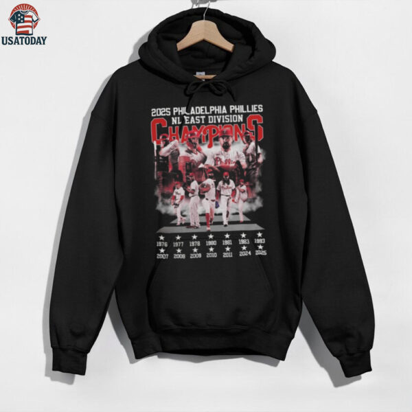 Official Philadelphia Phillies 2025 NL East Division Champions Road To October 1976 2025 Shirt