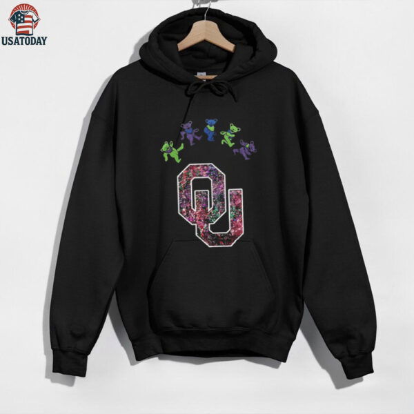 Oklahoma Sooners x Grateful Dead night 2025 bears logo shirt