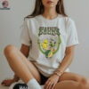 Oregon Ducks mascot with Grateful Dead Football 2025 It Never Rains In Autzen Stadium shirt