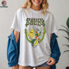 Oregon Ducks mascot with Grateful Dead Football 2025 It Never Rains In Autzen Stadium shirt