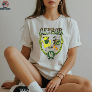 Oregon Ducks mascot with Grateful Dead Football NFL 2025 vintage shirt