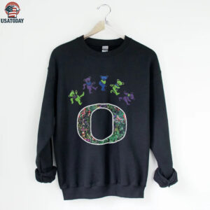 Oregon Ducks x Grateful Dead night 2025 bears logo shirt