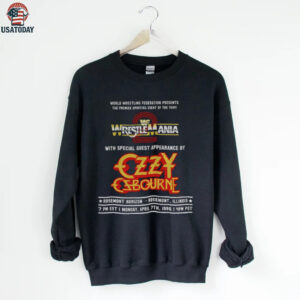 Ozzy Osbourne WrestleMania WWE with special guest appearance World Wrestling Federation Presents shirt