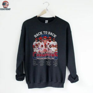 Philadelphia Phillies Back to Back 2024 2025 NL East Division Champions signatures shirt